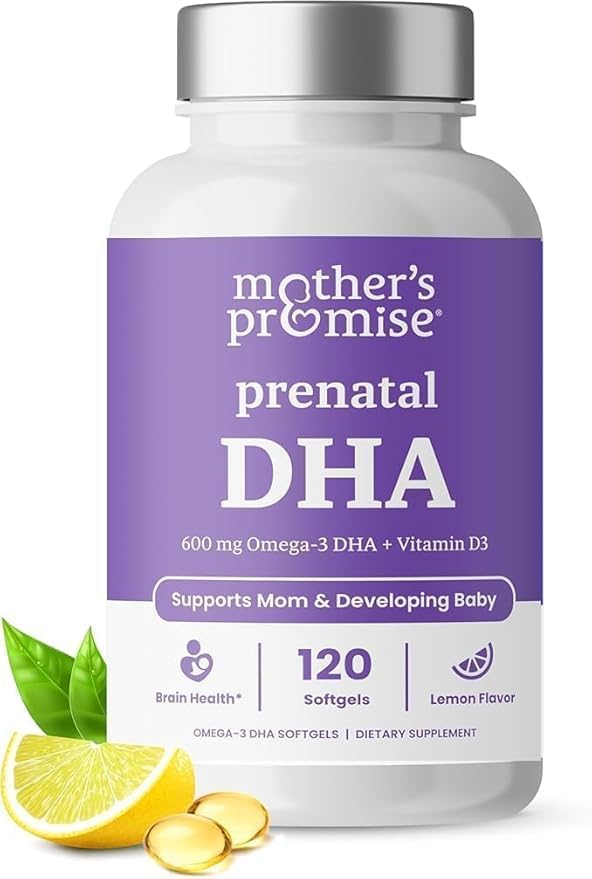 Sünnieelne DHA naistele 600mg + 400 IU D3-vitamiin | 120 Softgels | Toetab Aju Tervist | Triglütseriid Omega 3 Kalaõli DHA Sünnieelsed vitamiinid Rasedus ja põetamine | 300mg kapsli kohta