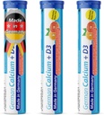 Saksa kaltsium + D-vitamiin Jook kihisevad tabletid 60 serveerimist Apelsini-Grapefruit Maitse - 500 mg Kaltsiumi, 2,5 μg D3-vitamiini - T&D Pharma - Valmistatud Saksamaal
