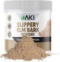 AKI Slippery Elm Bark Pulber - Taimepõhine valk, rahustav ravim seedetrakti heaolu ja kurgu mugavuse jaoks - Vegan-sõbralik, gluteenivaba, mitte-GMO ja kunstlikest lisaainetest vaba (4oz/113g)