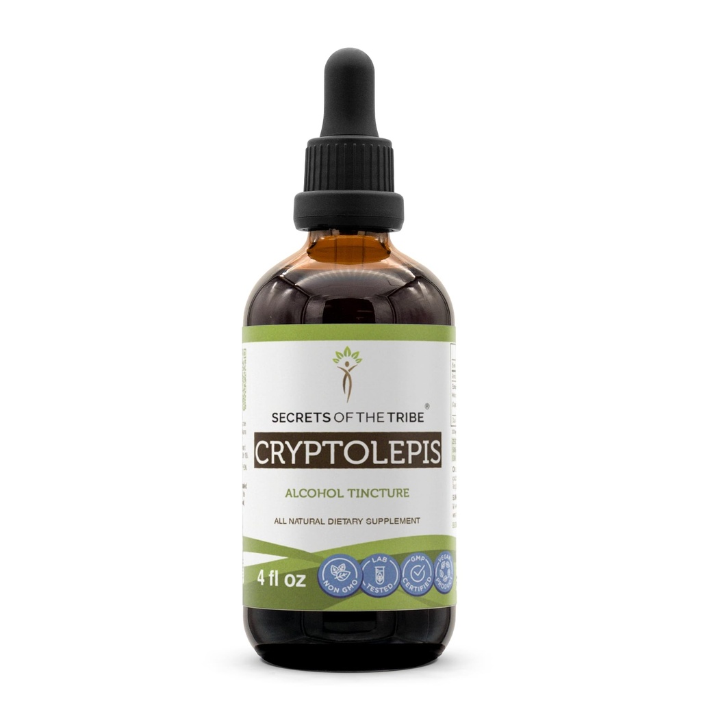Saladused Tribe Cryptolepis tinktuur Alkoholi ekstrakt, kõrge potentsi Taimne tilgad, Tinktuur valmistatud Wildcrafted Cryptolepis Sanguinolenta 4 oz