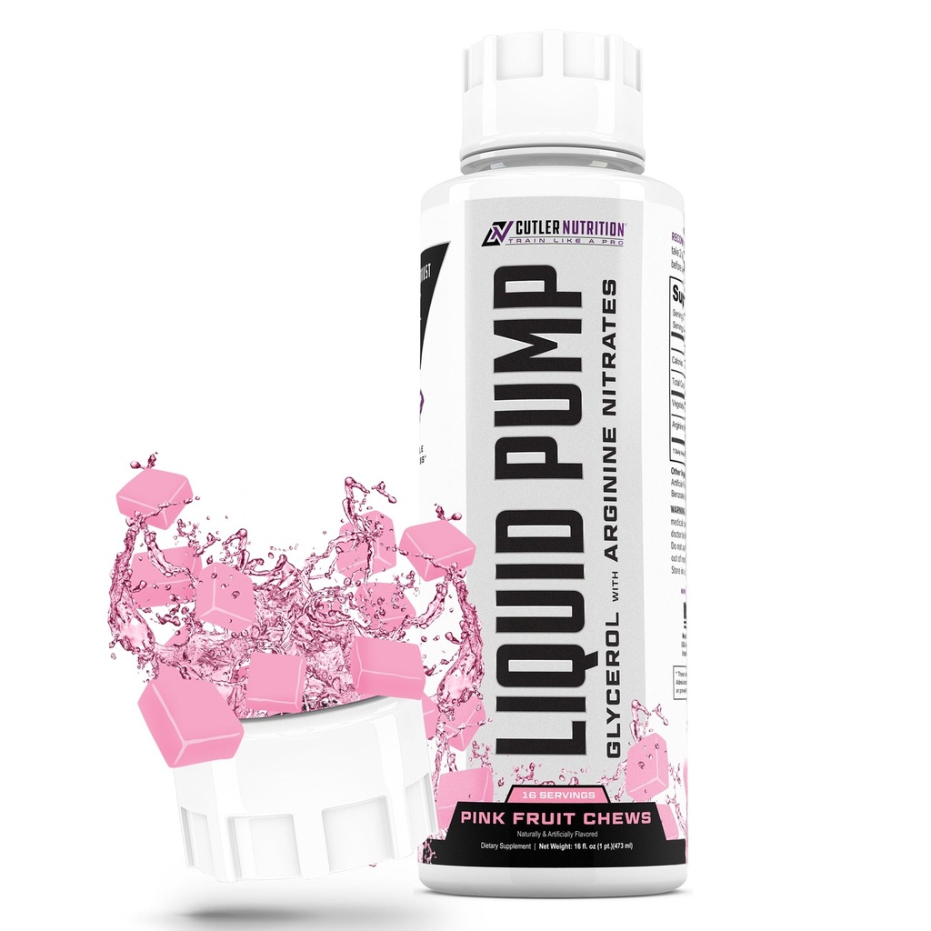 Vedel Pump - Glütserool ja Arginiin Nitraadid Optimeeritud Pump enne treeningut Vedel Kofeiin Vaba Stim Pre-Workout energia ja jõudluse ja niktika oksiidi Booster | Roosa Puuvilja Chews Maitse