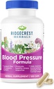 RidgeCrest Taimed Vererõhk Taimne valem, 12 ürti, Poria Seene, Gastrodia, Gardenia, Südame, Vaskulaarse, Ringluse Tervis (120 Count)