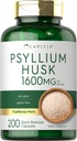 Carlyle Psyllium Husk kapslid 1600mg | 200 Count | High Potency Fiber Supplement | Non-GMO, Gluteenivaba