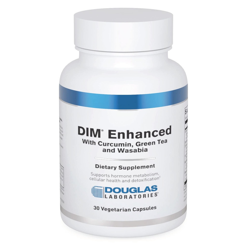 Douglas Laboratories DIM Enhanced - toetab hormoonide tasakaalu, rakkude tervist ja detoksi * - antioksüdantide, rohelise tee ekstrakti ja Wasabia - 30 taimetoitlase kapslit