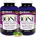 (Pack of 2) Kaltsium 1000 milligrammi 4000 milligrammi MCHC täieliku kaltsiumi maksimaalse luu tugevuse toetamiseks arstid Nutra Nutraceuticals Plus K1. K2, magneesium, D-vitamiin, tsink ja veel