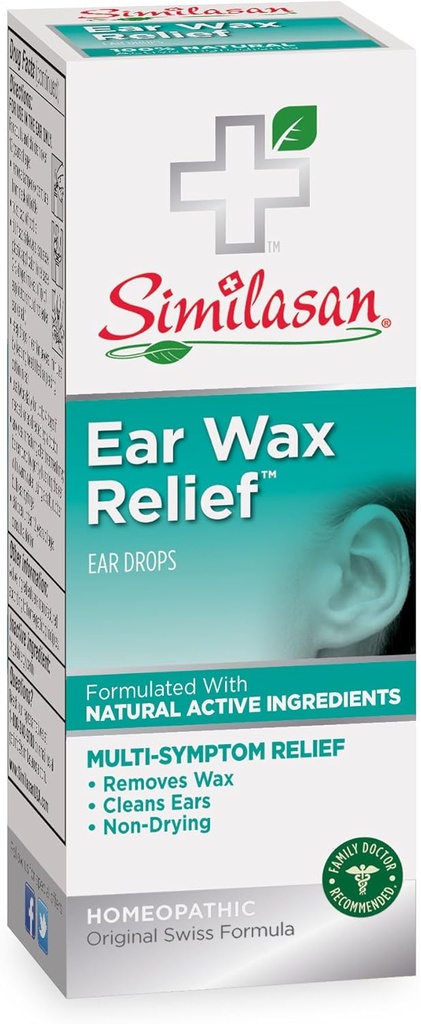 Similasan Ear Wax Relief Ear Drops, 33-Ounce Pudelid (Pack of 3)