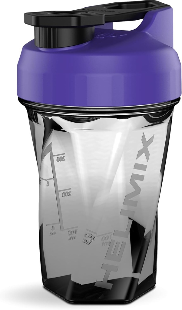 HELIMIX 1. 5 Vortex Blender Shaker Bottle hoiab kuni 20oz | Segamiskuuli ega viskit | USA Made | Portable Pre Workout Whey Protein Drink Shaker Cup | Segab kokteile Smoothies Shakes | Top Rack Safe
