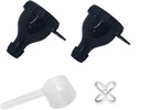 2Pack Protein Powder Container, et minna kaasaskantavad lisalehtrid koos Shaker pudelipallid ja spooni kaasaskantav Dispenser Konteiner Fitness ja Travel On-the-Go Täiendava ladustamise ja täitmise lahendus