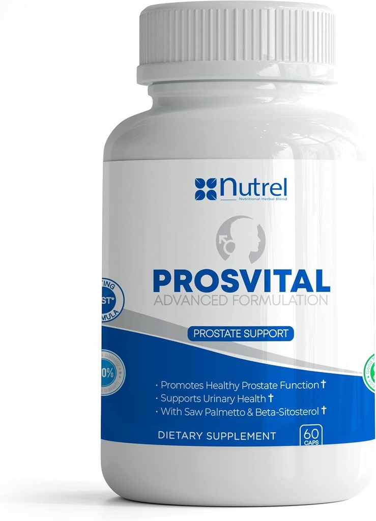 Üldine Nutrel Prosvital, eesnäärme täiendus meestele, 60 kapslit, Saw Palmetto ja Beta Sitosterol, Eesnäärme tervise edendamine