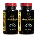 ACAI Berry Extract - acai Berry Supplement Fertility, Açaí Berry (Euterpe oleracea) Pills, Antioksüdant-Rikas Orgaaniline, Fiber Pills - 2 pudelit 120 kapslit