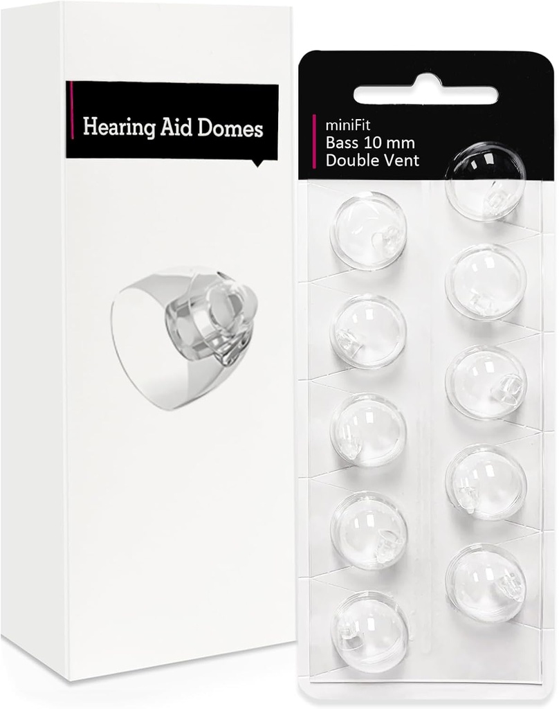 Double Vent 10mm-Hearing Aid Domes for Oticon Minifit, Oticon Kuulmisabi tarvikud, Asendusosad Aksessuaarid Universaalsed Oticon Domes for Kuulmisabivahendite Puhastuskomplektid (10 Tcs)