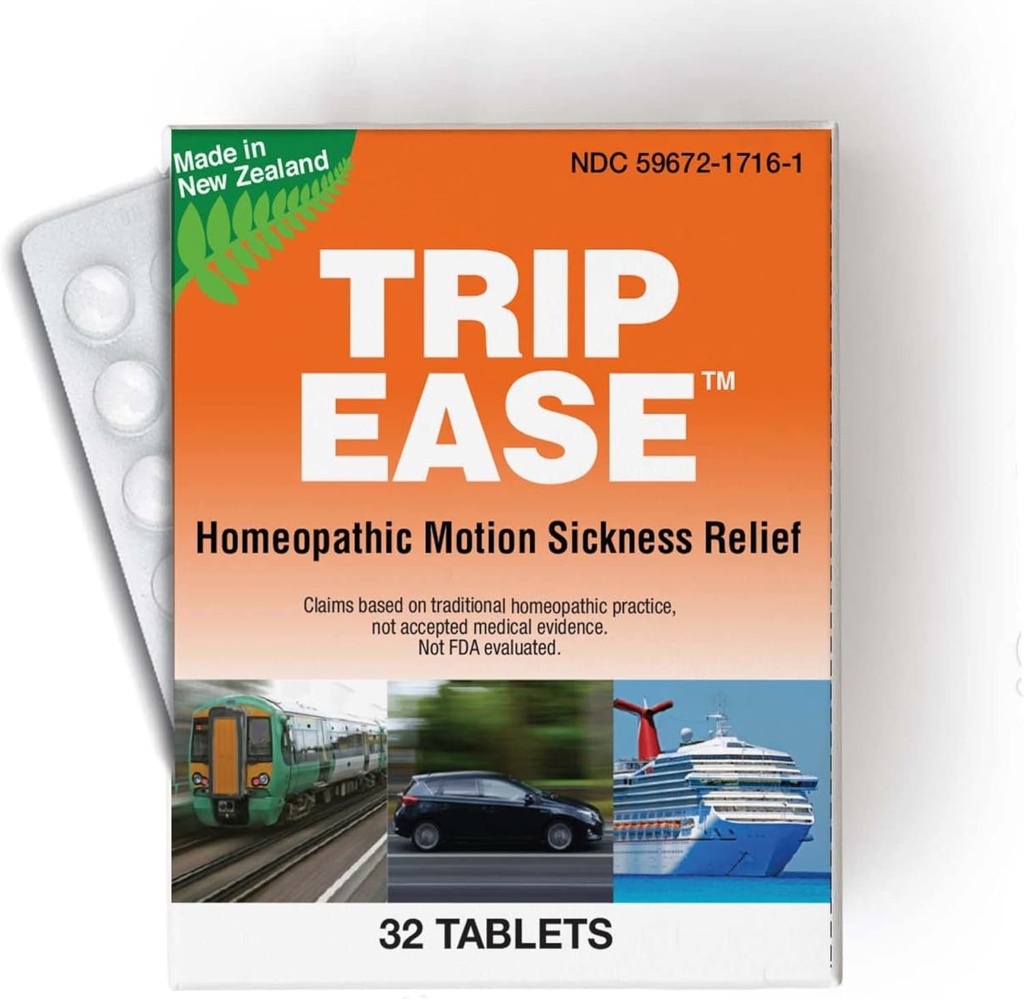 Miers Laboratories Trip Easi - homöopaatilised reisitugevad tahvelarvutid, kruiisitarbed auto, paadi ja lennuki reiside jaoks (32 tabletti)