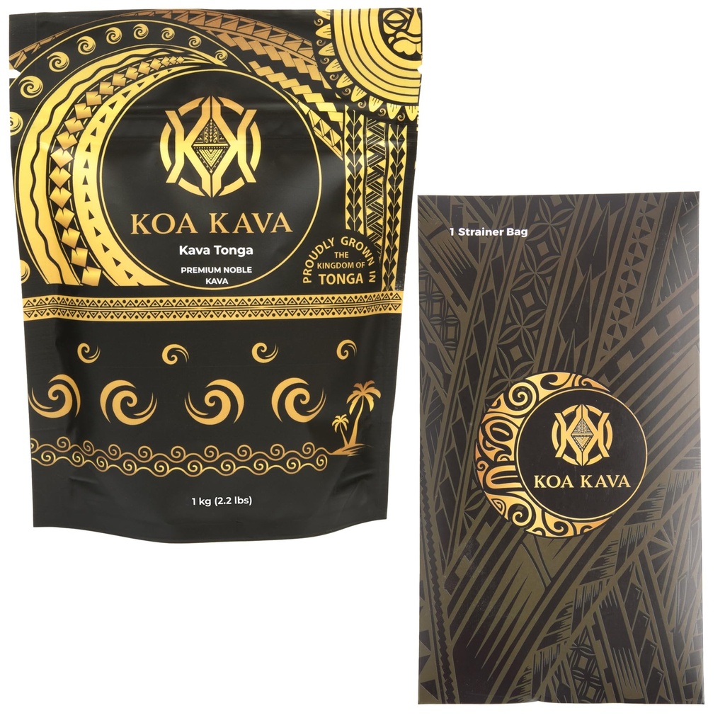 1 Kg Kava Tonga pluss Strainer Bund