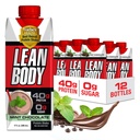 Labrada Lean Body Valmis-to-Drink Mint Chocolate Protein Shake, 40 g valku, vadakusegu, 0 suhkrut, gluteenivaba, 22 vitamiinid ja mineraalid, (ringlussevõetav karp & Lid - pakend 12) LABRADA