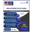 Live, et särav melatoniini plaastrid magamiseks - Plus GABA, et rahulikud hõivatud ajud kiiresti - täiuslik kombinatsioon meestele ja naistele - aeglane vabanemine - 30 plaastrit - USA Made