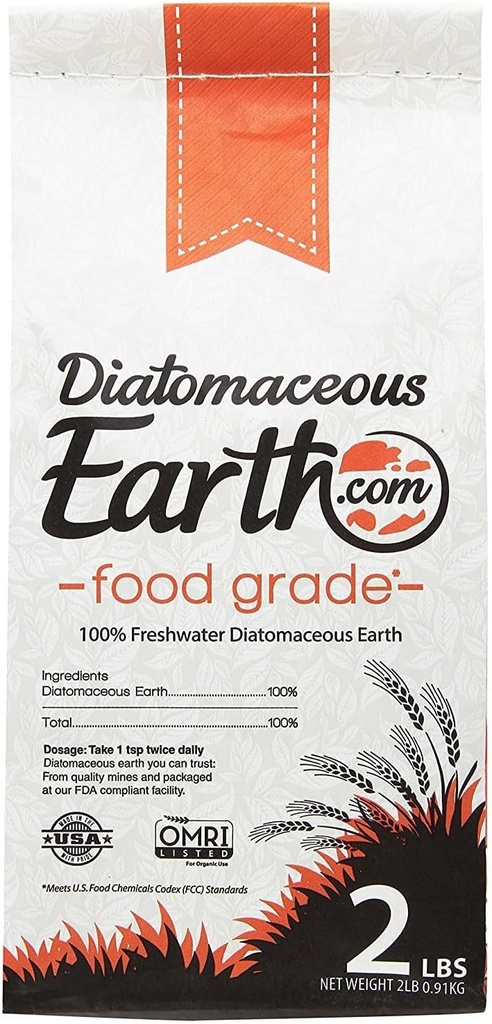 DiatomaceousEarth 2 Lbs Food Hinne - 100% orgaaniline Kõik looduslikud Diamateous Pulber - Diametaceous inimestele on ohutu ümber laste - Sisaldab Vaba Scoop