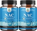NAC-i lisa N-atsetüültsüsteiin 600mg - Vegan High Absorption NAC 600 mg kapslid - Glutatiooni prekursor maksa puhastamiseks Detox & remont Plus kopsude tervise ja immuunsuse tugi (180 Servings)