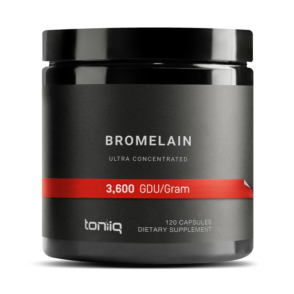 Ultra High Strength Bromelain 500mg - 3600 GDU / Gram - väga kontsentreeritud ja biosaadav - kolmanda osapoole testitud valem - 120 taimset kapslit - 120 portsjonit konteineri kohta - Bromelain Supplement