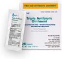 Globe (25 Pack Triple Antibiootikumide salvi üksikpakett, esmaabikomplekt väiksemate kriimustuste, haavade, kärbete ja põletuste jaoks, ennetab nakatumist, aktiivsed koostisosad võrreldes juhtiva brändiga, reisi suurus, 0,9 g