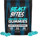 Beast Bits - Kreatiin Infundeeritud Gummies - 5 g Kreapur Kreatiin Monohüdraat Serving - NSF Sertifitseeritud Sport - 30 Serving