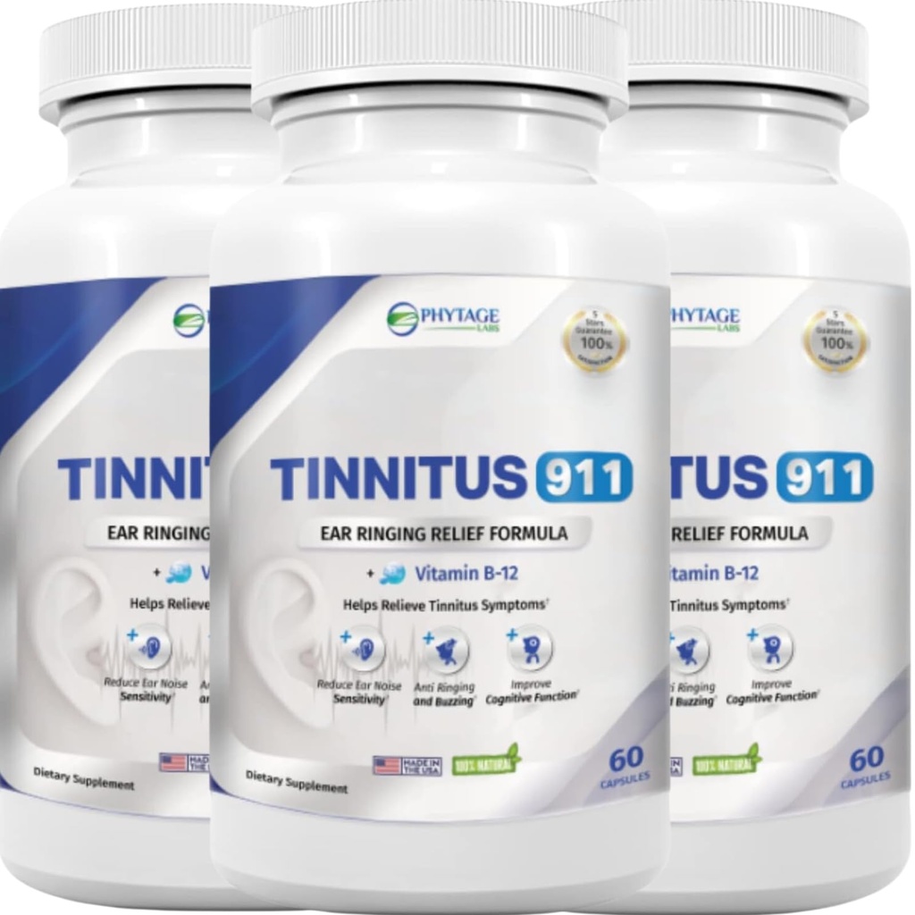 Tinnitus 911 - Tinnitus Relief Supplement - Ear Ring Relief - 3 Pack