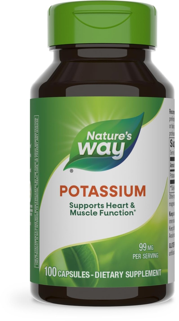 Nature's Way kaaliumkompleks, 99 mg serveerimise kohta, 100 kapslit, 3 pakendit