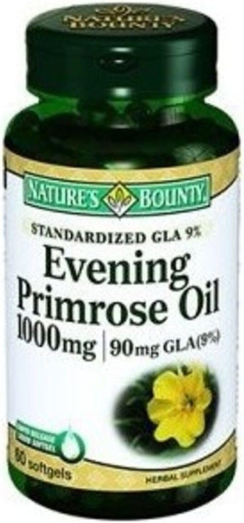 Nature's Bounty Evening Primrose Oil, 90mg, 60 Softgels (pakk 3)