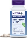 Natrol Mood Positive 5-HTP and L-Theanine for Balanced Mood and Relaxation, 50 Tablets, Up to a 50 Day Supply