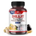 Shilajit Pure Himalayan - Energiavõimendaja 85% Fulvic Acid, Maca Juur, Panax ženšenn, Tongkat Ali, Fadogia Agrestis - Metabolism & Immunity Support - 150 kapslit