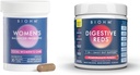 BIOHM Naiste probiootikumid 30B CFU & 210 oz Essential Digestive Reds Powder Bundle, Põhjalik Soolestiku Ja Vaginaalse Tervise Toetus, Rikas Antioksüdandid, Ensüümid, Vitamiinid