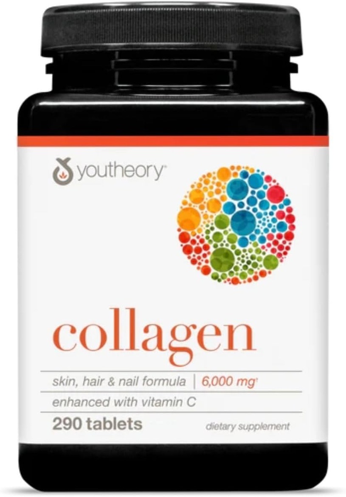 Youtheory Collagen, w / C-vitamiin - 290 tabletti - 1 pakend
