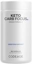 Kodeiin Keto Carb, valge neeru oad, roheline tee ja kaneeli koore lisand, kolmekordne tegevus Keto Cheat Vegan Pills, Ketogenic, Low Carb Diet Sugar, 3 kuud pakkumine, Non-GMO, Gluteenivaba, 180 kapslit