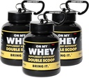 ONMYWHEY Protein Powder Container minna - reisi veepudeli lehter segud, kaasaskantavad Pre Workout Supplement konteinerid ja Dispenser lehtrid, Mini Preworkout täiendused Holder Keychain pudelid