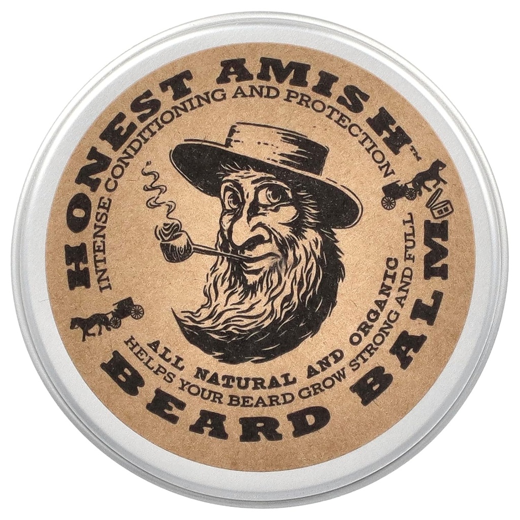 Aus Amish Beard Balm Leave-in konditsioneer - valmistatud ainult looduslikest ja orgaanilistest koostisosadest - 2 Ounce Tin