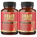 agobi 9in1 Brain Support Supplement - 2 pakendit 60 loeb segatud ashwagandha, Panax ženšenn, Gotu Kola, Ginkgo, Black Pepper & More - täpsus, fookus, mälu ja energia tootmise tugi