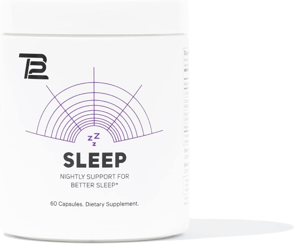 TB12 Sleep - Sleep Supplement magneesiumi, L-Theanine, kummeli, GABA ja melatoniini langeda kiiremini magama, edendada lõõgastumist ja parandada une kvaliteeti. Stress ja meeleolu öösel tugi