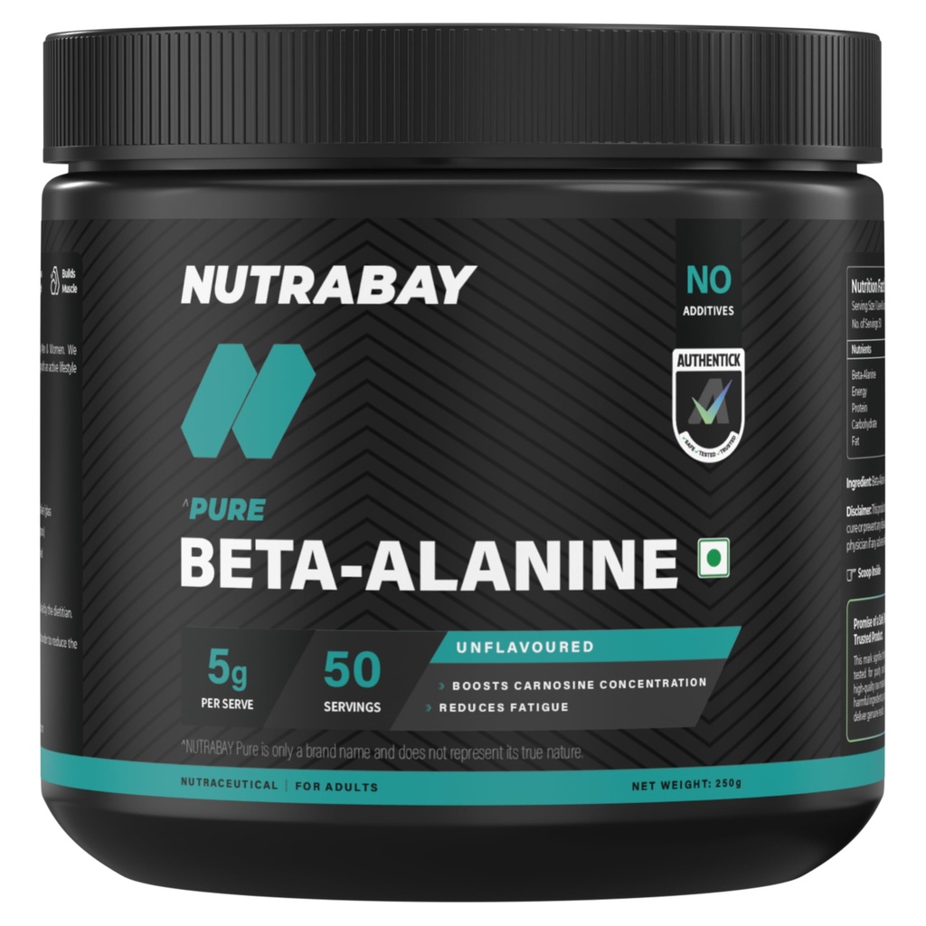 Nutrabay Pure 100% beeta-alaniin - maitsestamata, 250 g