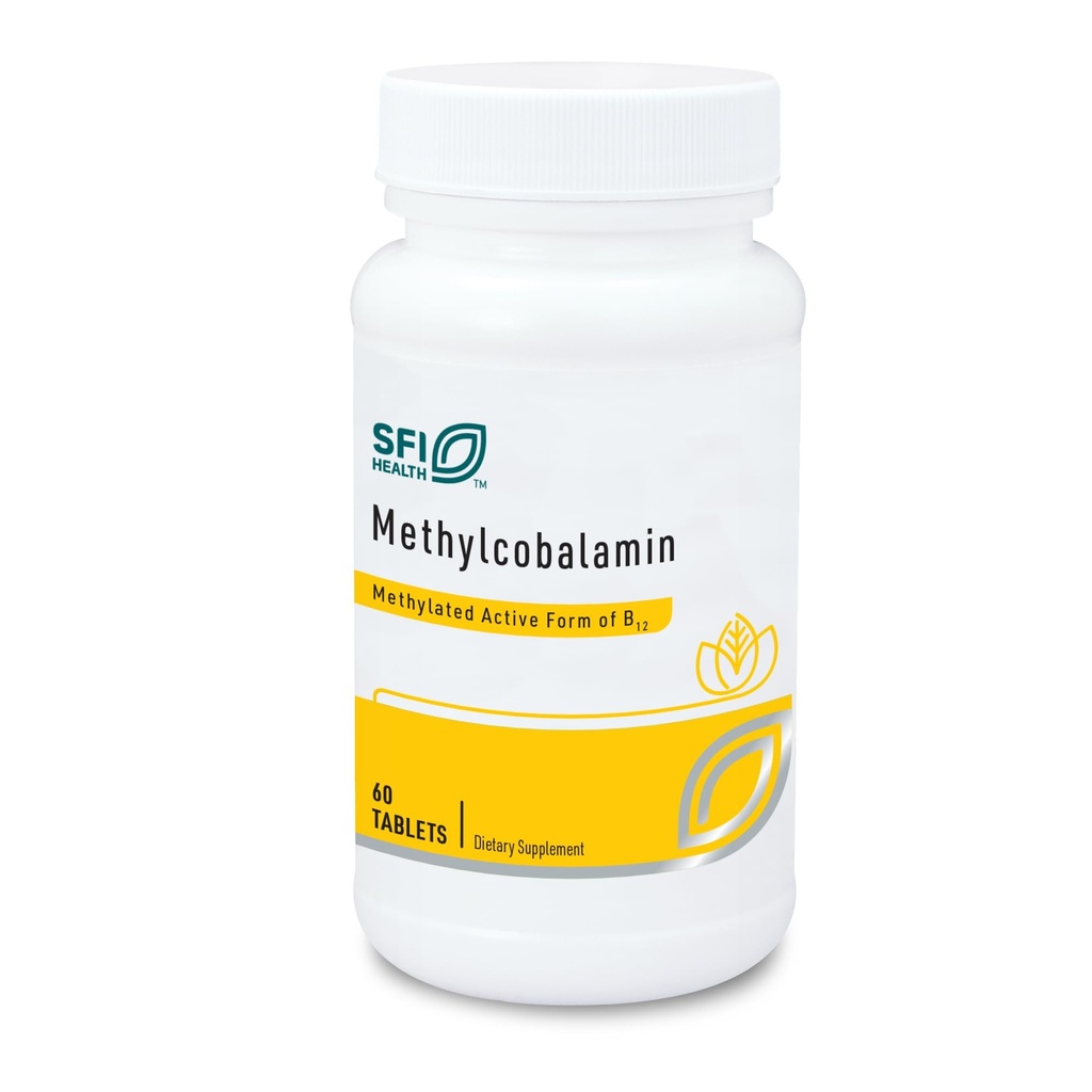 Klaire Labs SFI Health Metüülkobalamiin Lozenges - 5000 mikrogrammi vitamiin B12 kognitiivseks ja kardiovaskulaarseks toetuseks, hüpoallergeenne ja looduslik kirsi maitse (60 kiiresti lahustuvat tabletti)
