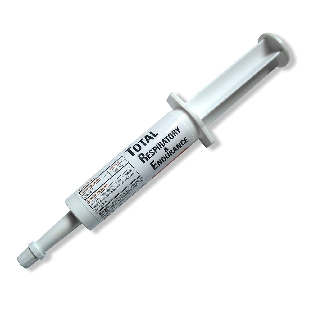 Ramard Total Respiratory & Endurance Syringe for Horses, Equine Vitamin & Supplements, Veterinary Supplys, with Clairisol, Methyl Parabens, Peppermint Oil & sodium Benzoate 1/2 oz, 1-Pakk
