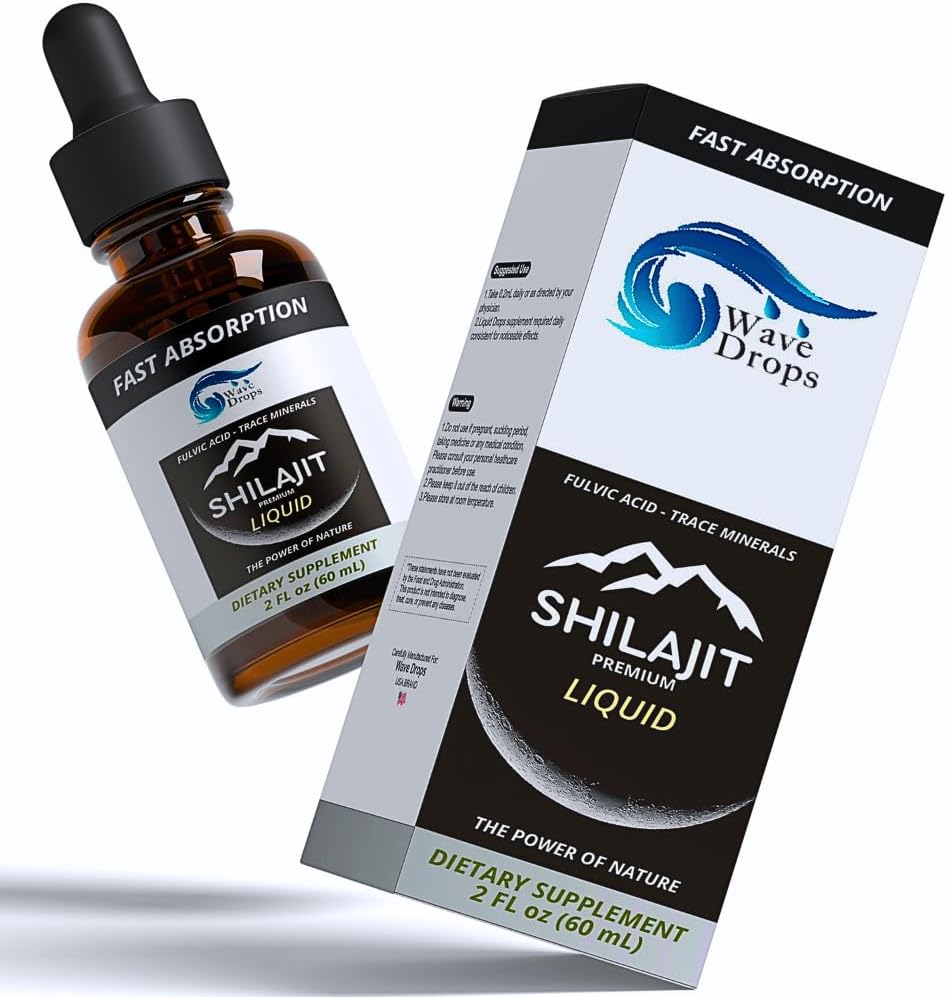 Puhas Shilajit Vaik Vedelik | Kõrge potentsi, Authentic,Natural | Detox Cleanse Immune Support Brain Booster and Energy | Sisaldab Fulvic Acid Trace Minerals | 2 Fl Oz