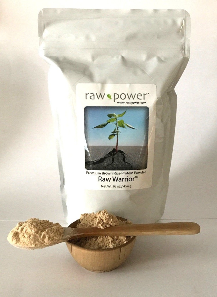 Toores võim Toores sõdalane Brown Rice Protein Powder, (16 oz, Premium)