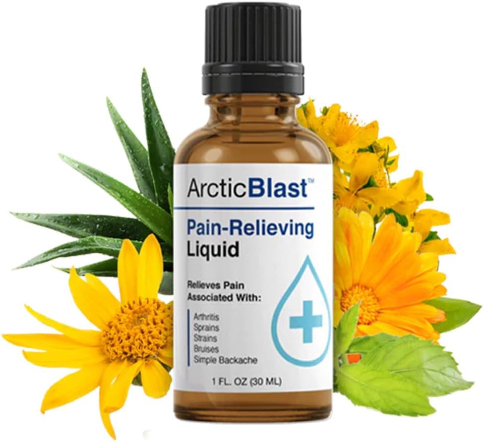 N Labs Arctic Blast Premium Topical Pain Relief tilgad – Kiire neelavad DMSO, Menthol & Camphor seljale, põlvele, õlale, liigesele ja lihasvalule – Cooling Rub Formula – Valmistatud USAs – 1 fl oz