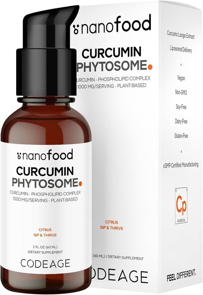 Kodee Liposomaalne kurkumiin Fütosoomi vedel lisand , kurkumi kurkumiin Vegan Vegani vedelikutilgad , taimepõhine kurkuma Longa Dropper , kurkumiina , päevalille fosfolipiid , suhkruvaba , tsitruseline maitse , 2 fl oz