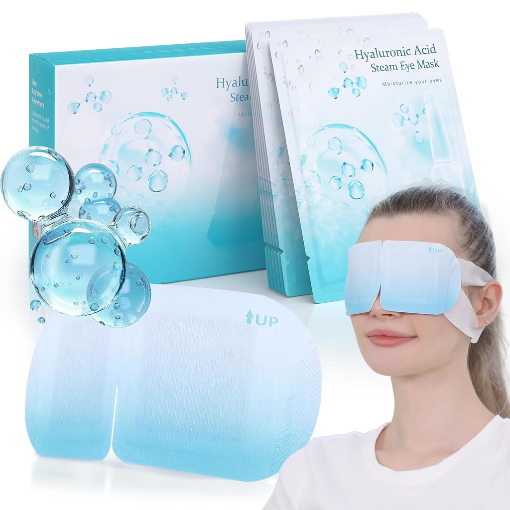 LC-dolida 14 pakendid Hüaluroonhape Aurusilma mask Kuumutatud silmade mask kuivadele silmadele Ühekordseks Isekuumenemiseks mõeldud silmade aurumask Sleep Spa Travel Business Trip täiendused Lõõgastavad kingitused naistele, meestele