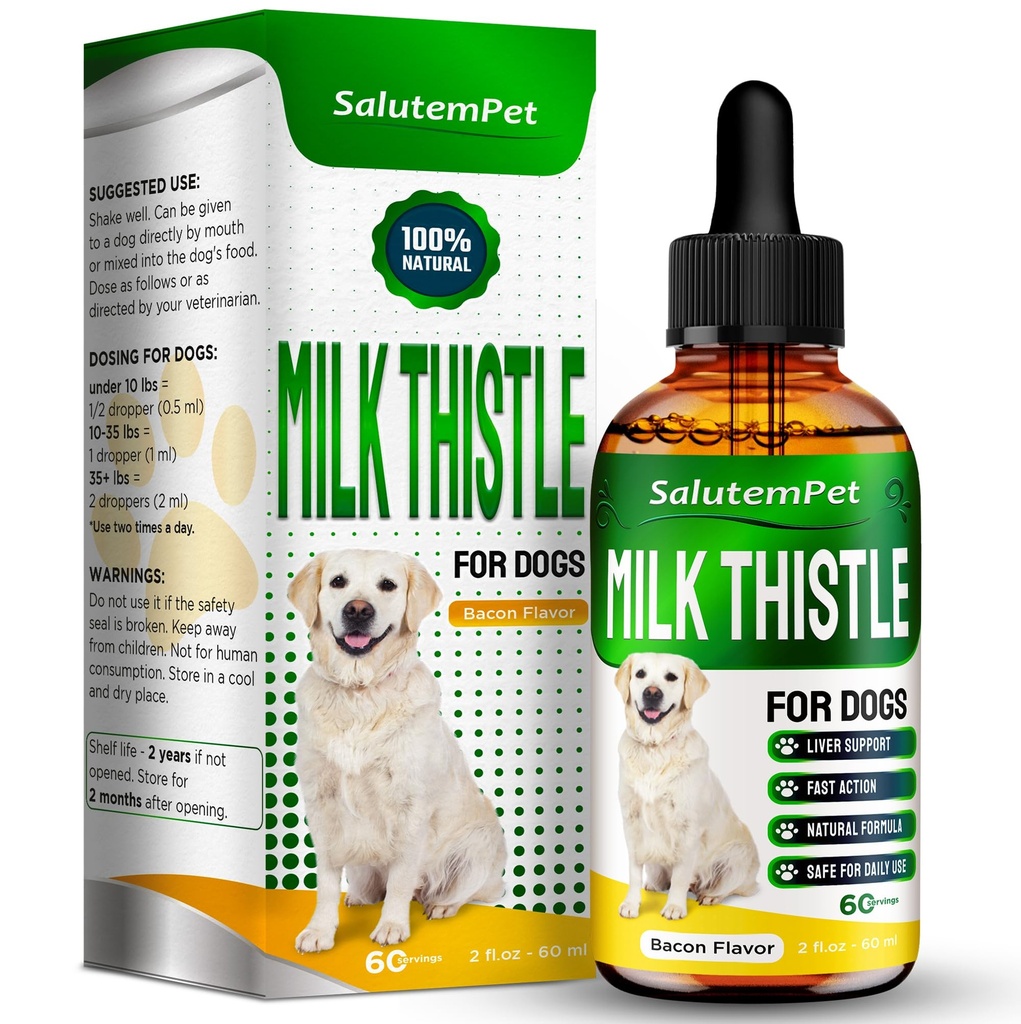 Piimaohakas koertele | Koerte maksalisand igas vanuses ja tõugudele | Siin on ainult taimset koostist | + atraktiivne ja Super Yummy Bacon Flavor | 2 Oz