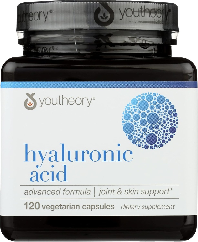 Youtheory Hyaluronic Acid Advanced Formula, Piimavaba, 120 kapslit (pakend 1)
