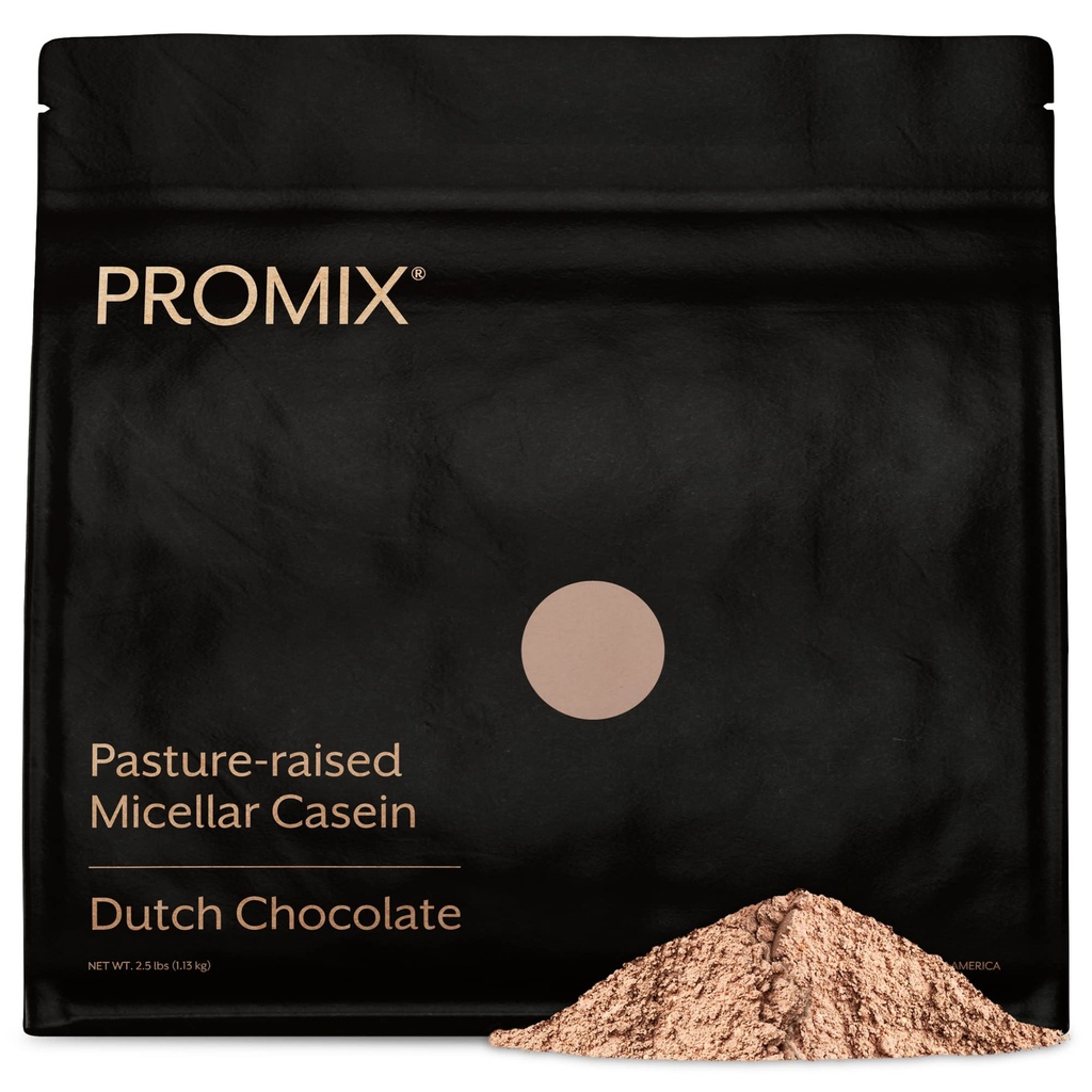 ProMix Toitumine Kaseiini Valgu Pulber, Šokolaad - Rohutoit - Aeglane Ja Jätkusuutlik Taastamine Pärast Treeningu Fitness - Shakes, Smoothies, Küpsetamine & Cooking Retseptid - Gluteenivaba - 2,5 Nael (1. pakk)