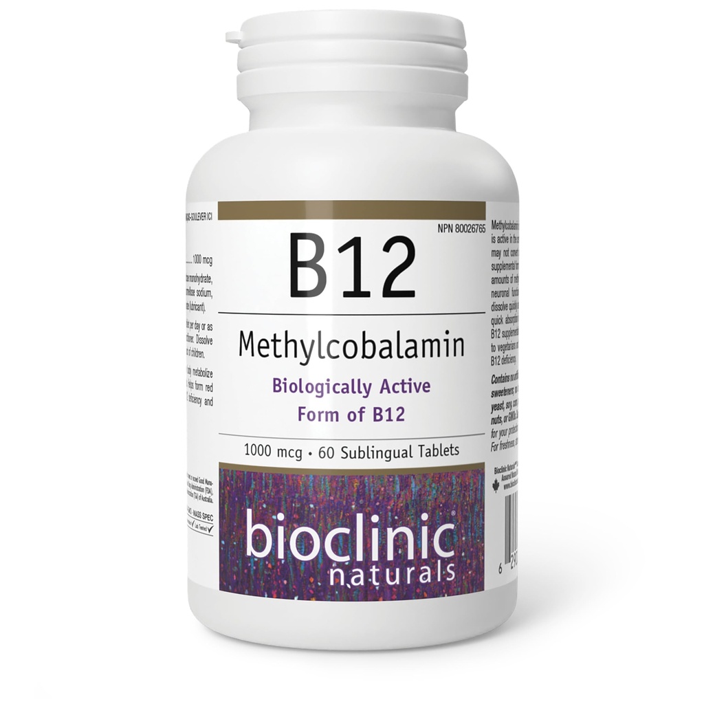 Biokliinilised looduslikud - B12 Metüülkobalamiin 1000 mcg 60 loz