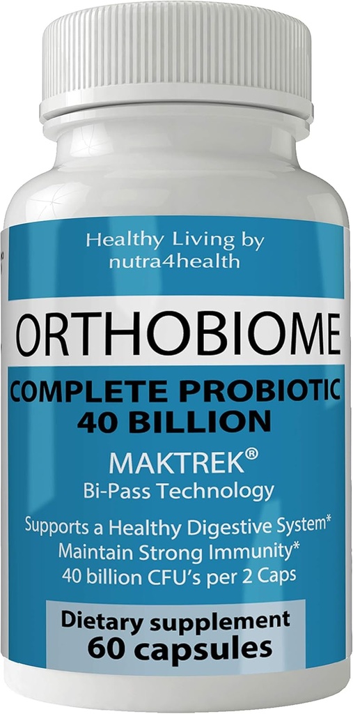 Ortobiome Täielikud probiootilised pillid Ortho Biome kapslid Formula Boost Metabolism Täiendavad pillid parema seedimise peatamiseks, kõhukinnisus ja leevendab kõhupuhitusgaasi