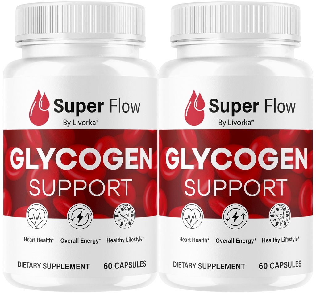 (2 Pack) Super Flow Glycogen - SuperFlow Glycogen Support kapslid, Super Flow, Glycogen Support Super Flow, Ametlik SupperFlow Glycogen Support, Super Flow Glyco Optimizer, 60 kapslit 2 kuud